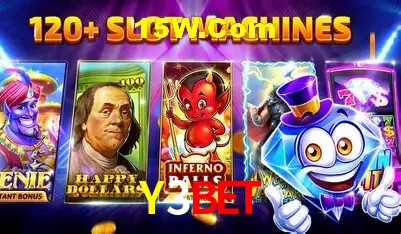 Tela de boas-vindas e lobby de jogos do aplicativo Y3BET